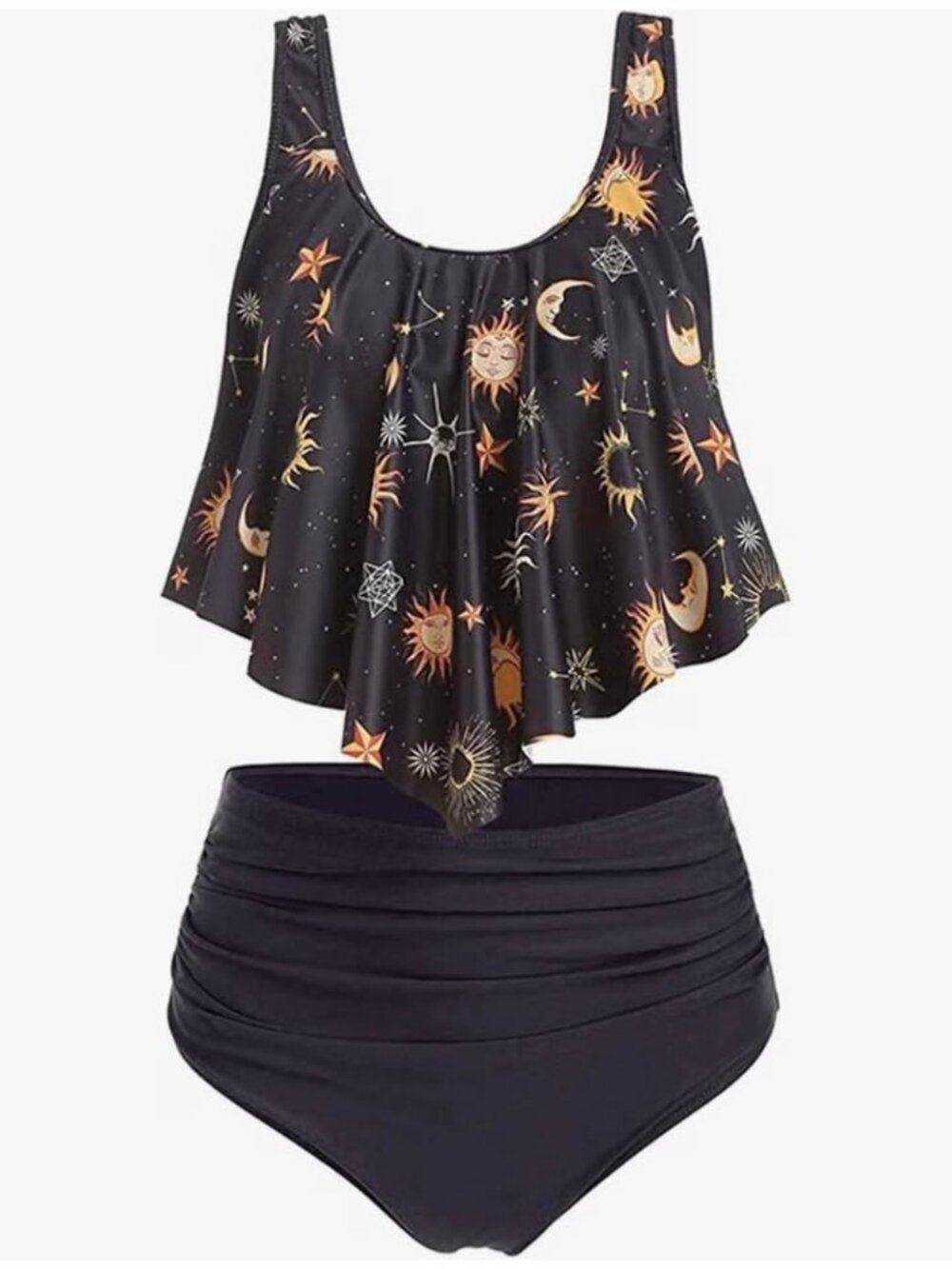 Celestial Print Two-Piece Tankini Swimsuit $12